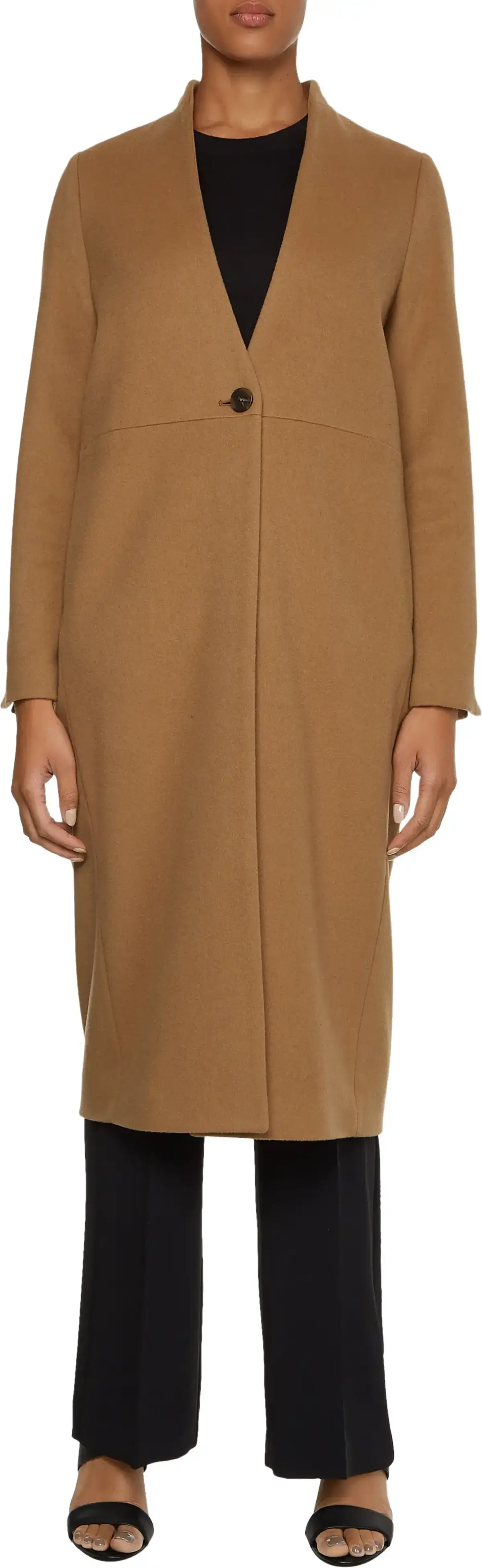 Calvin Klein LIGHTWEIGHT WOOL COA Kadın Kahverengi Mont