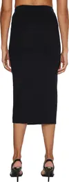 Calvin Klein RIB FITTED SKIRT Kadın Siyah Etek