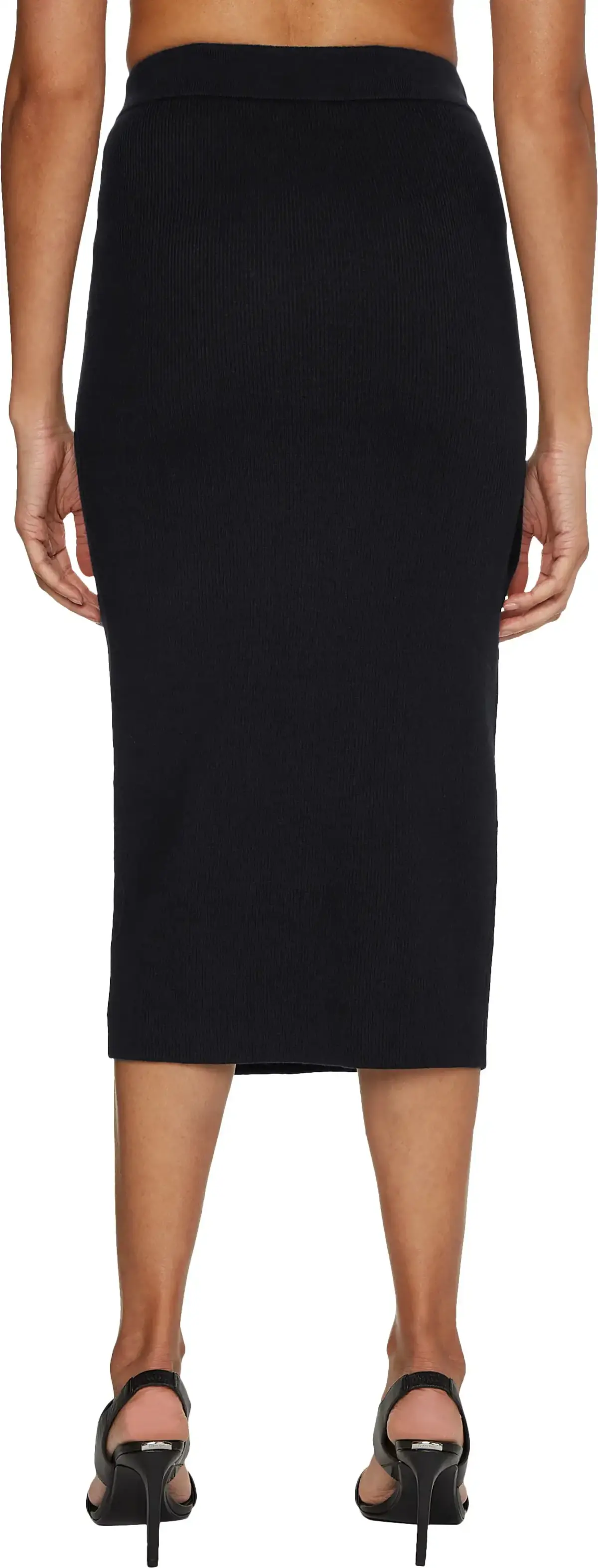 Calvin Klein RIB FITTED SKIRT Kadın Siyah Etek