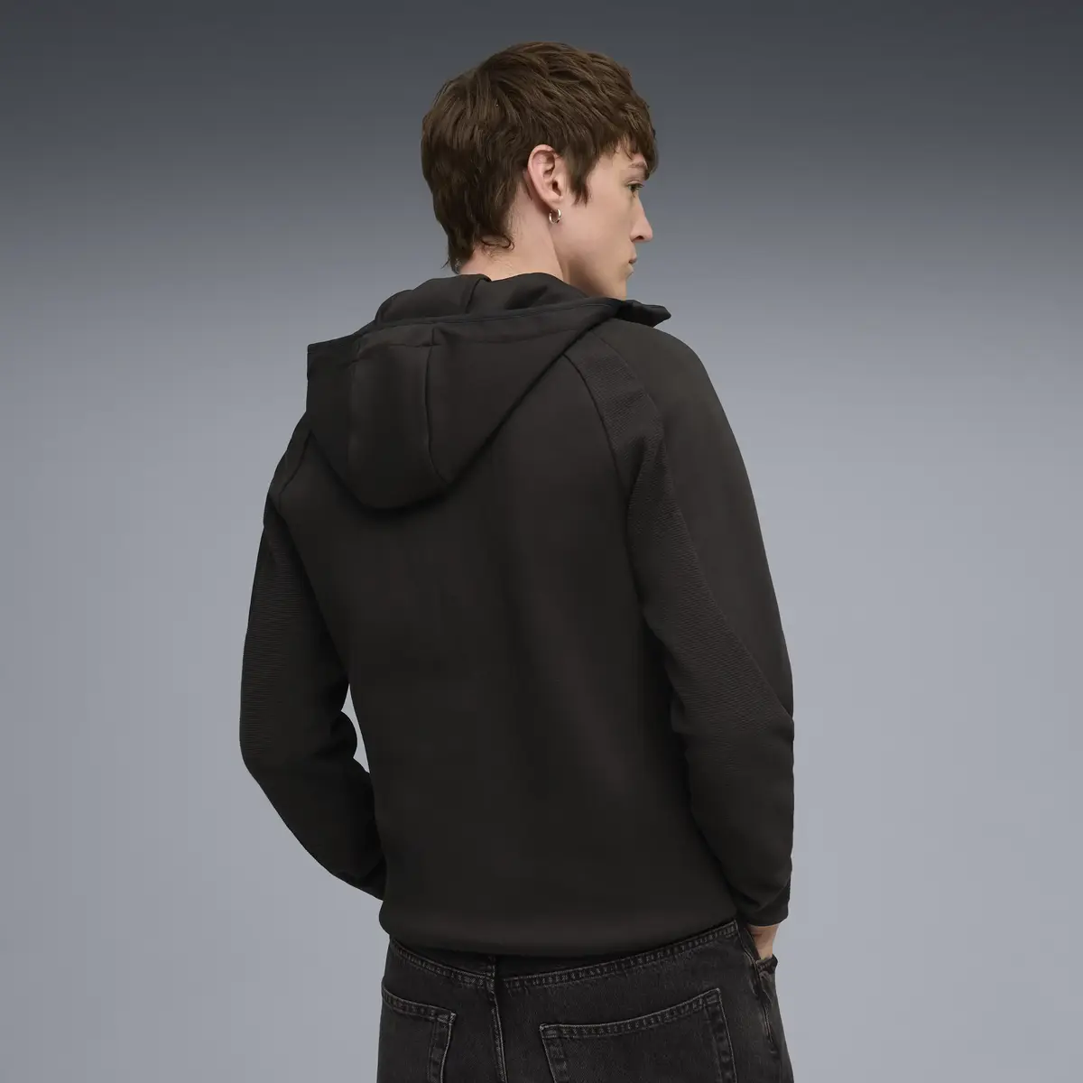 Puma EVOSTRIPE FZ Hoodie DK Siyah Erkek Hoodie