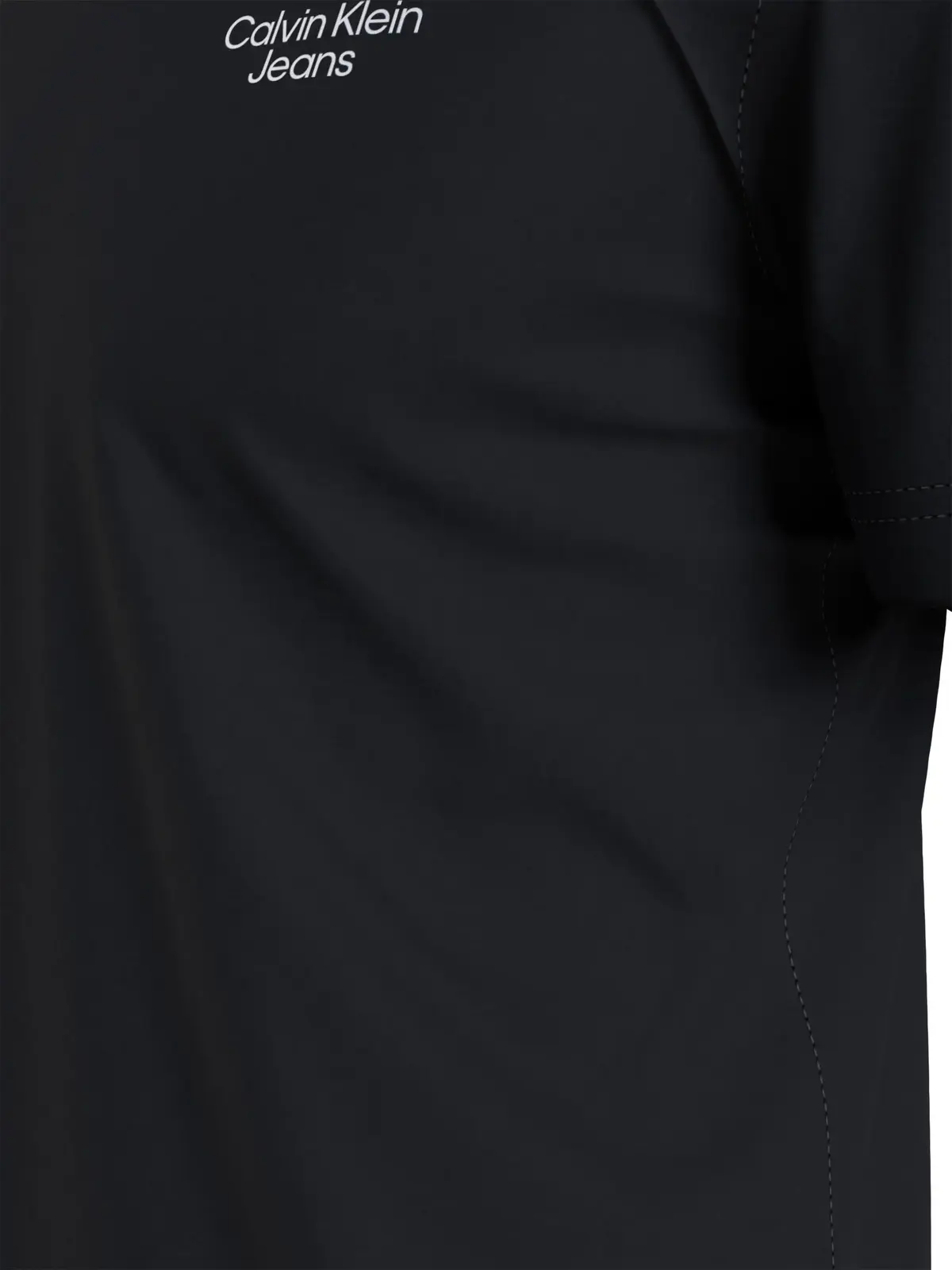 Calvin Klein STACKED LOGO V-NECK Erkek Siyah T-Shirt