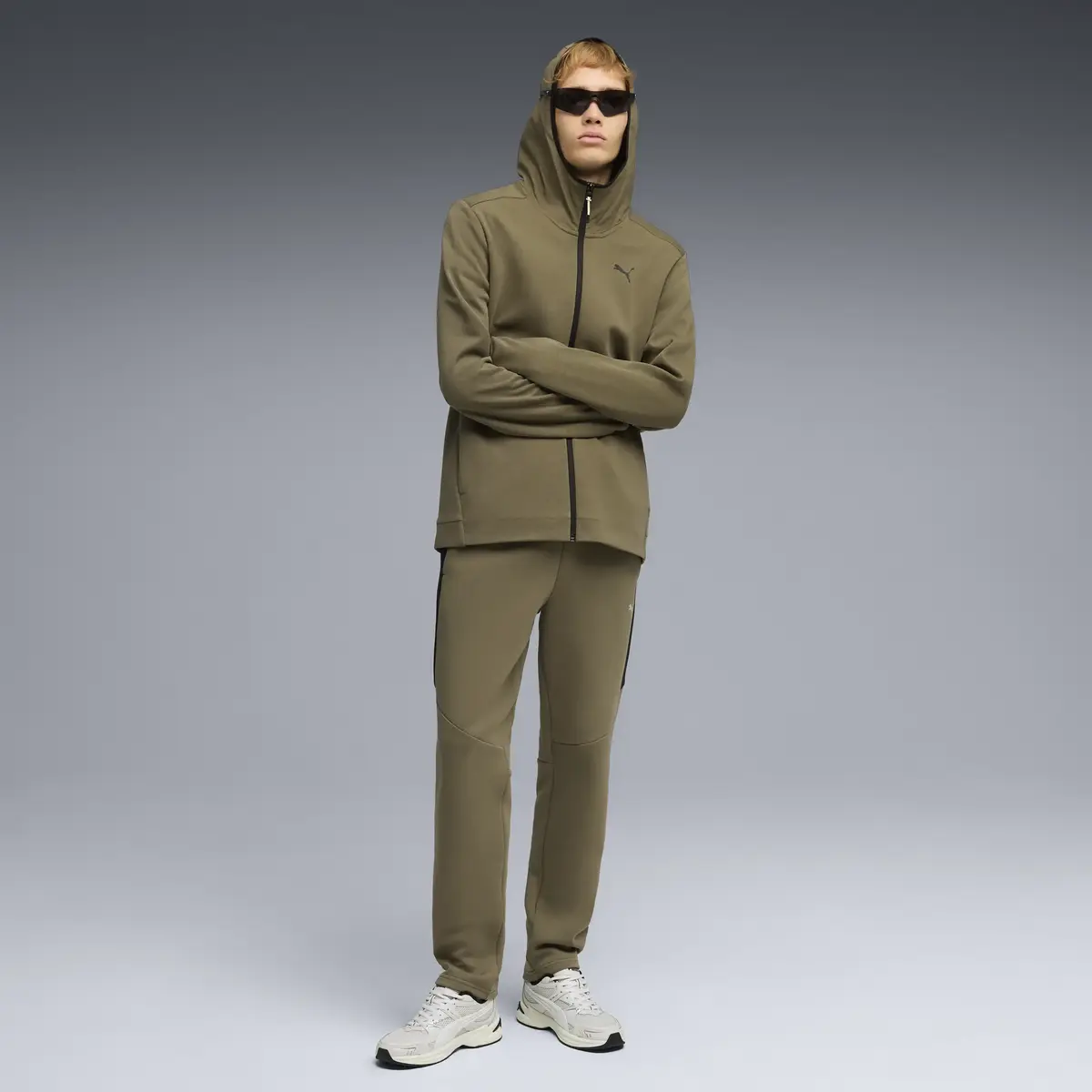 PUMA EVOSTRIPE Pants DK Loden Green Yeşil Erkek Eşofman Altı