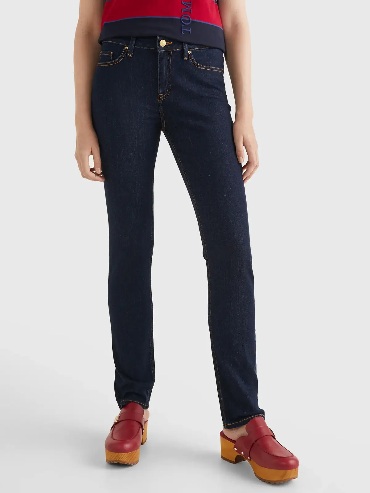 Tommy Hilfiger HERITAGE ROME STRAIG Kadın Lacivert Kot Pantolon