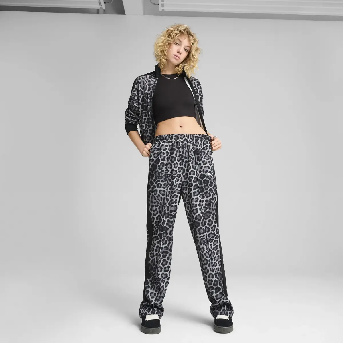 Puma T7 AOP Straight Pants Siyah Kadın Eşofman Altı