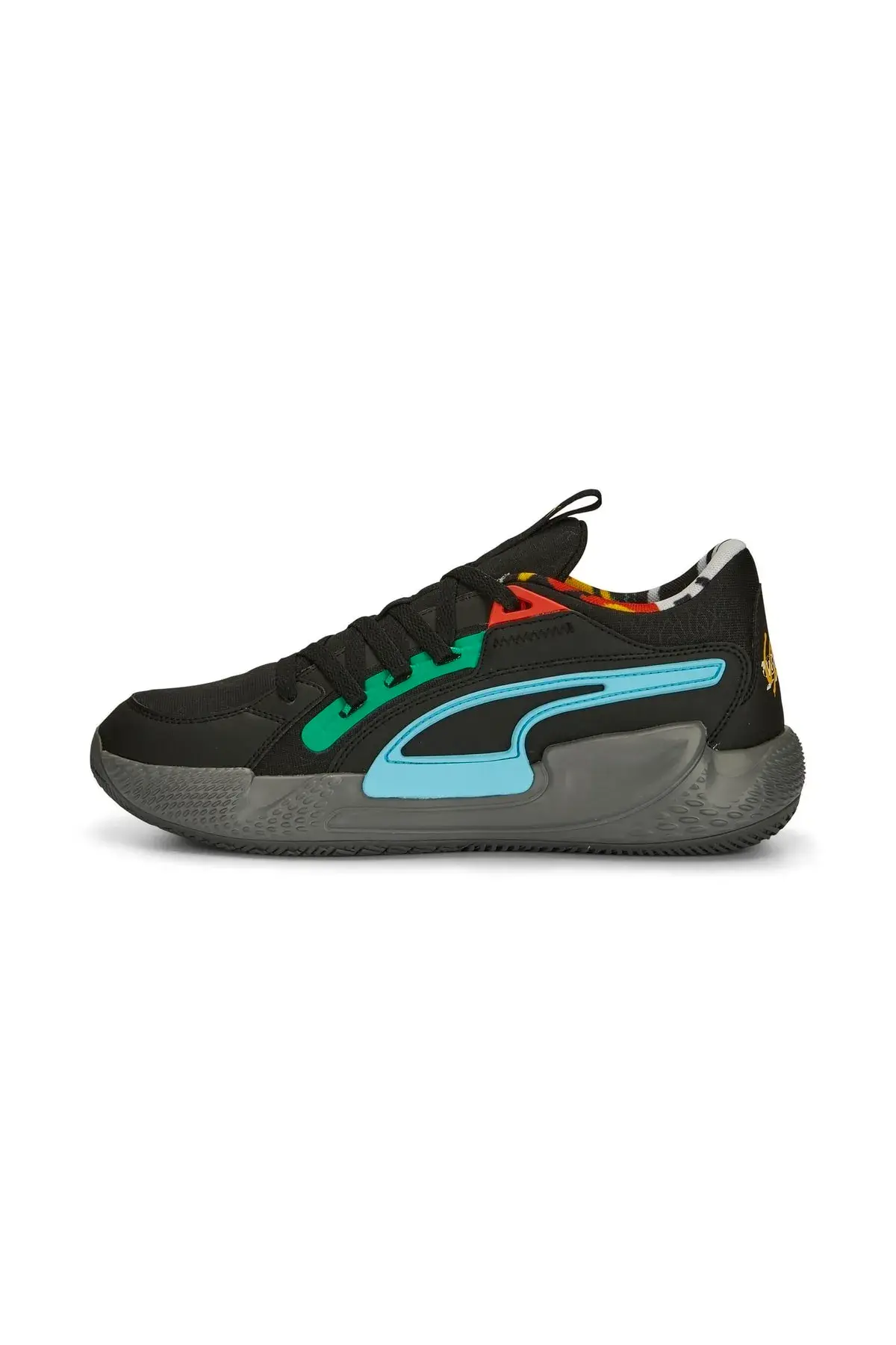 Puma Court Rider Chaos Block Party Siyah Kadın/Unisex Basketbol Ayakkabısı