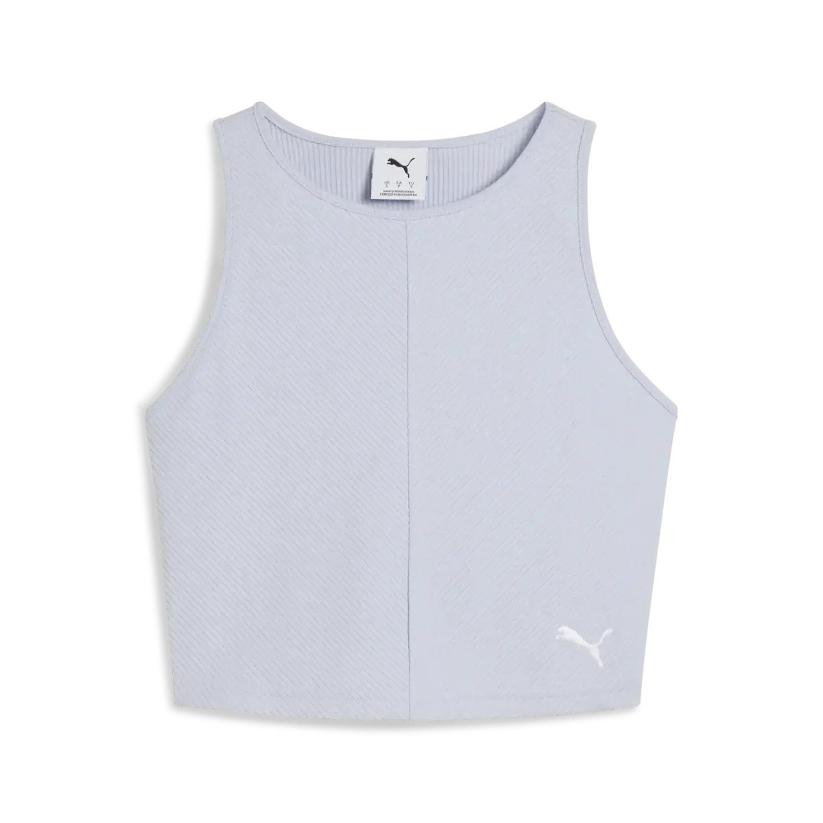 PUMA WARDROBE ESS Ribbed Crop Top Kadın Beyaz Crop Top