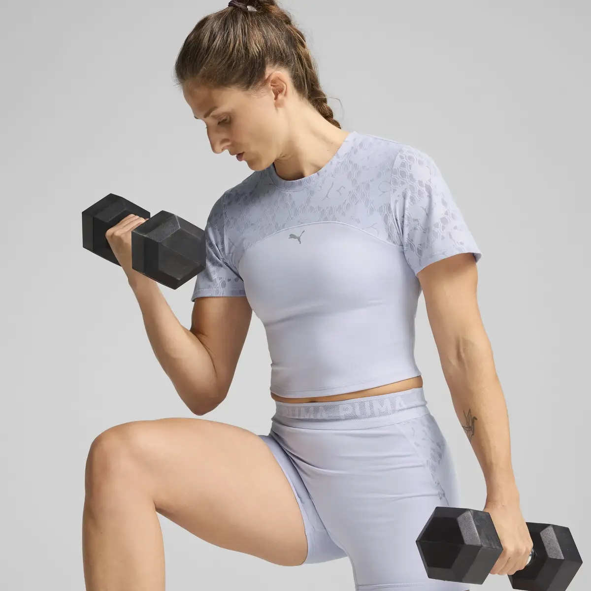PUMA LACE TOP - SHORT Mavi Kadın Crop