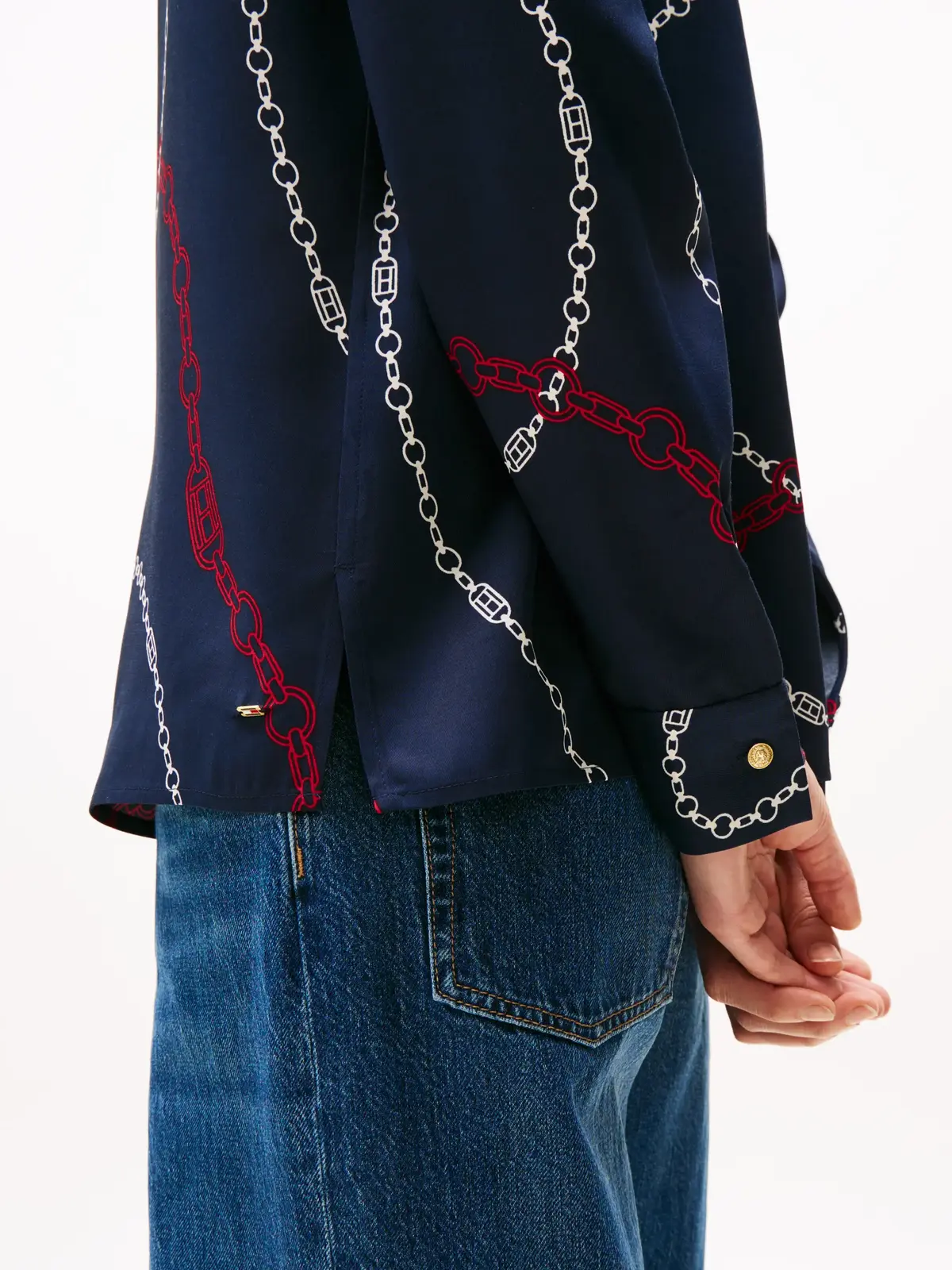 Tommy Hilfiger SOFT VISCOSE REGULAR, 0YH Lacivert Kadın Gömlek