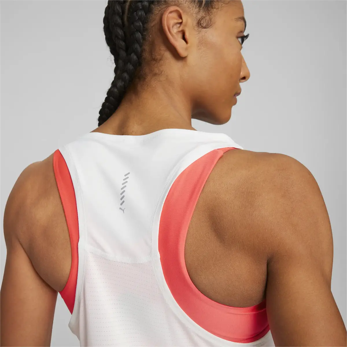 Puma RUN CLOUDSPUN TANK W Beyaz Kadın Koşu/Performans Üst