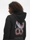 Calvin Klein 1978 ARTWORK OVERSIZ Kadın Siyah Hoodie