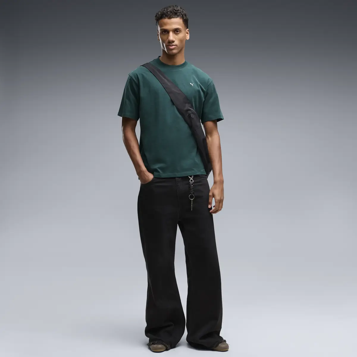 PUMA GRAPHIC Football Tee Yeşil Erkek T-Shirt