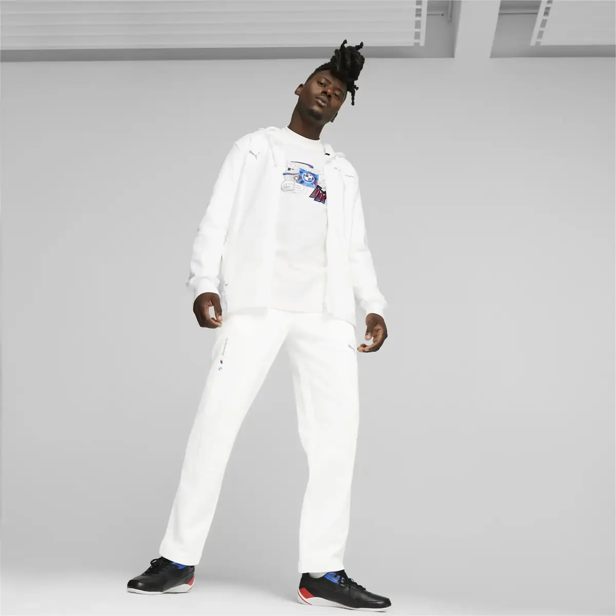 Puma BMW MMS Hdd Sweat Jacket Mavi Erkek Fermuarlı Hoodie