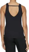 Calvin Klein REVEAL RIB JERSEY CA Kadın Siyah T-Shirt