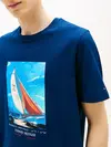 Tommy Hilfiger HILFIGER COLOR PHOTO, DAF Lacivert Erkek T-Shirt & Polo