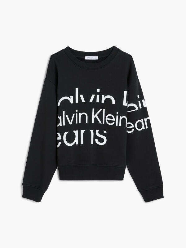 Calvin Klein BLOWN UP LOGO SWEATS Erkek Siyah Sweatshirt