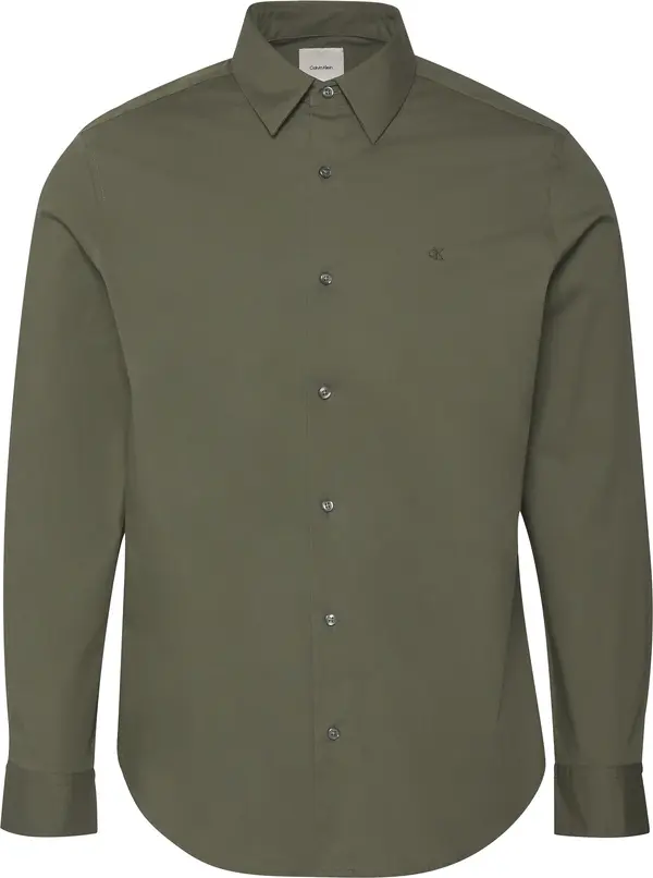 Calvin Klein LS SOLID STRETCH CLASSIC SHIRT Erkek Yeşil Gömlek
