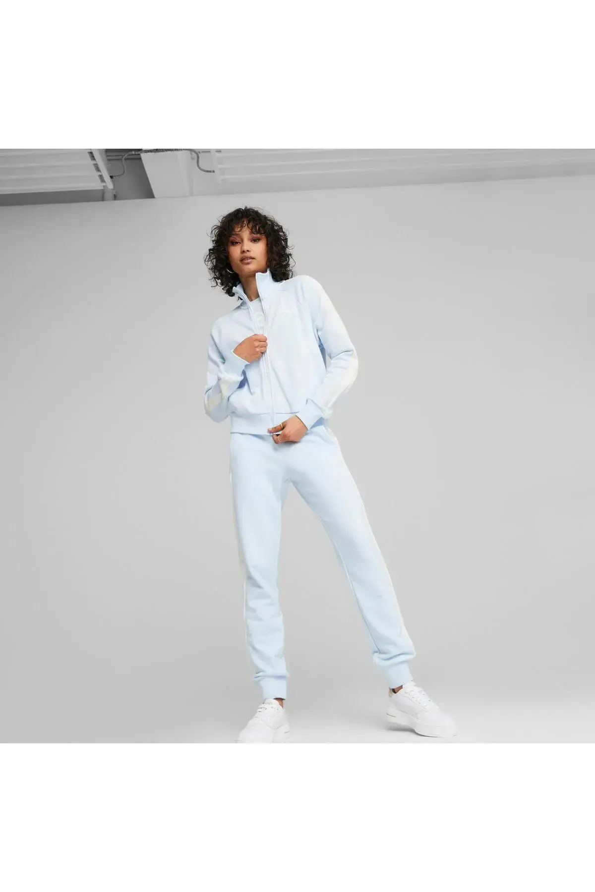 Puma Iconic T7 Track Jacket TR (s) Buz Mavisi Kadın Fermuarlı Sweatshirt
