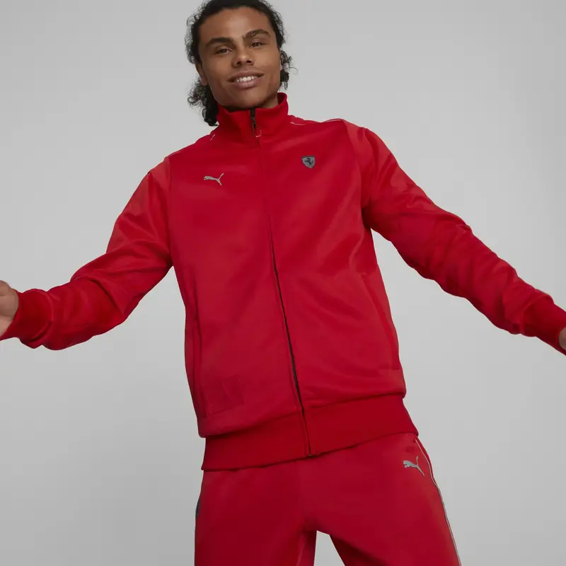 Puma Ferrari Style Mt7 Track Jkt Kırmızı Erkek Fermuarlı Sweatshirt