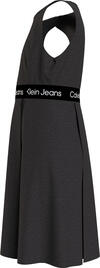 Calvin Klein LOGO TAPE PUNTO SLEE Kadın Siyah Elbise
