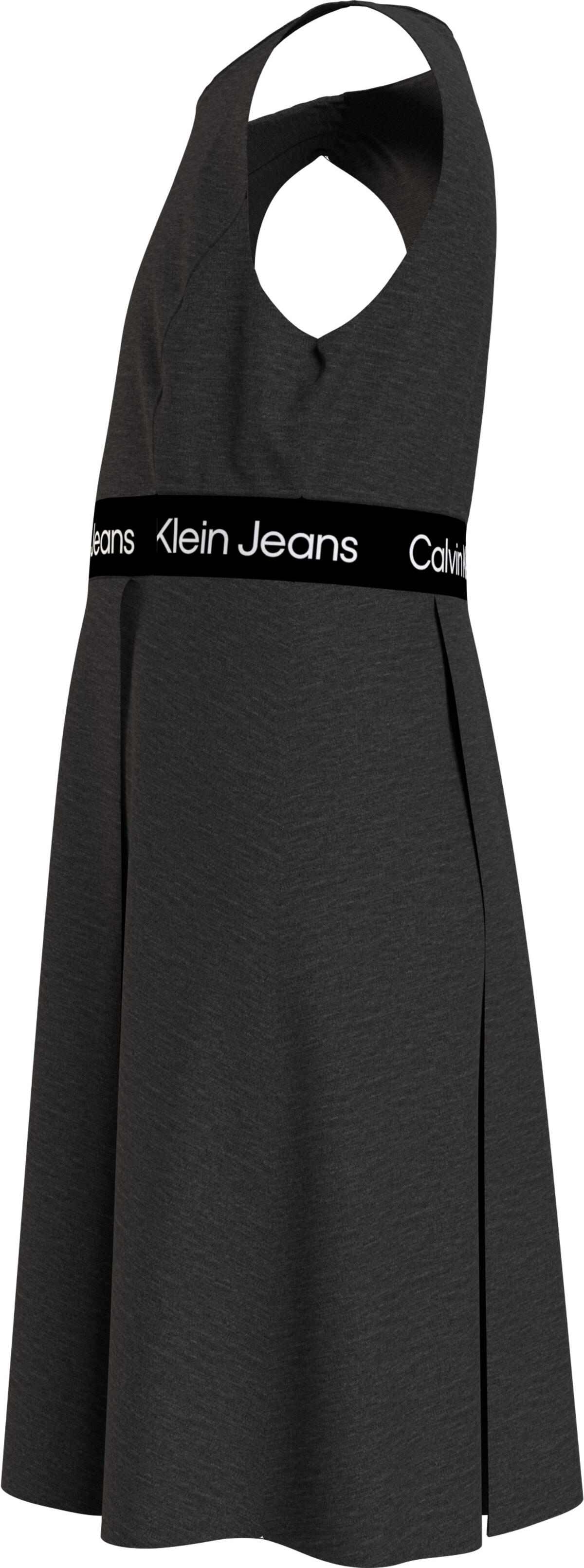 Calvin Klein LOGO TAPE PUNTO SLEE Kadın Siyah Elbise
