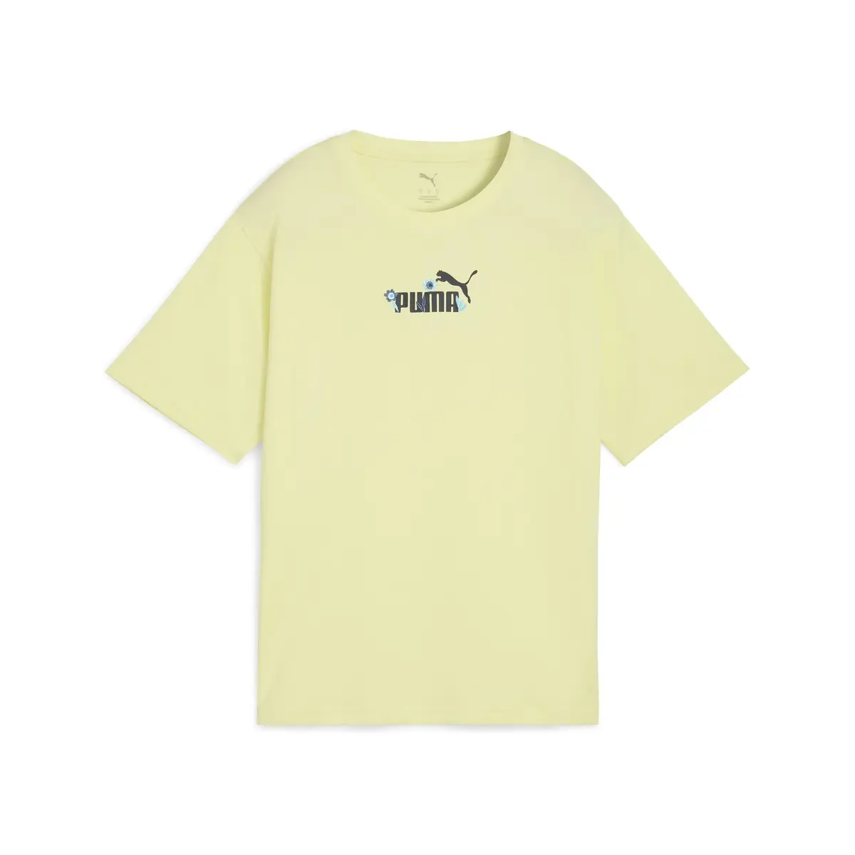 Puma ESS NATURE 2.0 Relaxed Tee Sarı Kadın T-Shirt