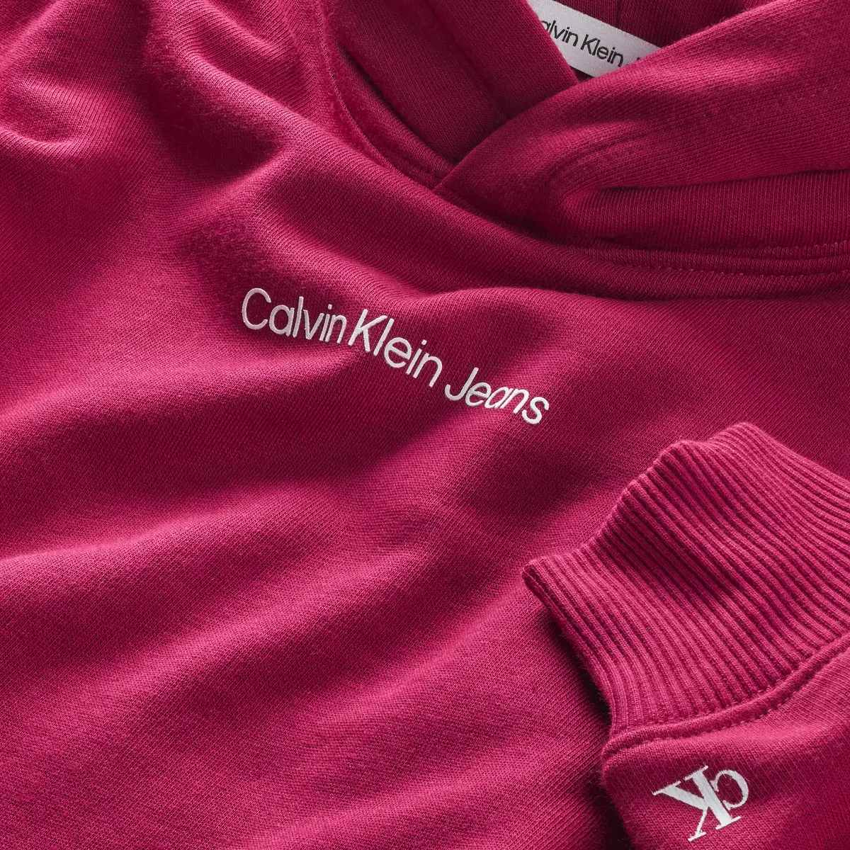 Calvin Klein CKJ LOGO BOXY HOODIE Kadın Kırmızı Hoodie