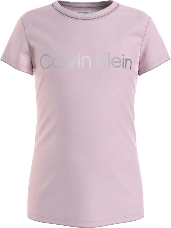 Calvin Klein INST SILVER LOGO SLI Kadın Pembe T-Shirt