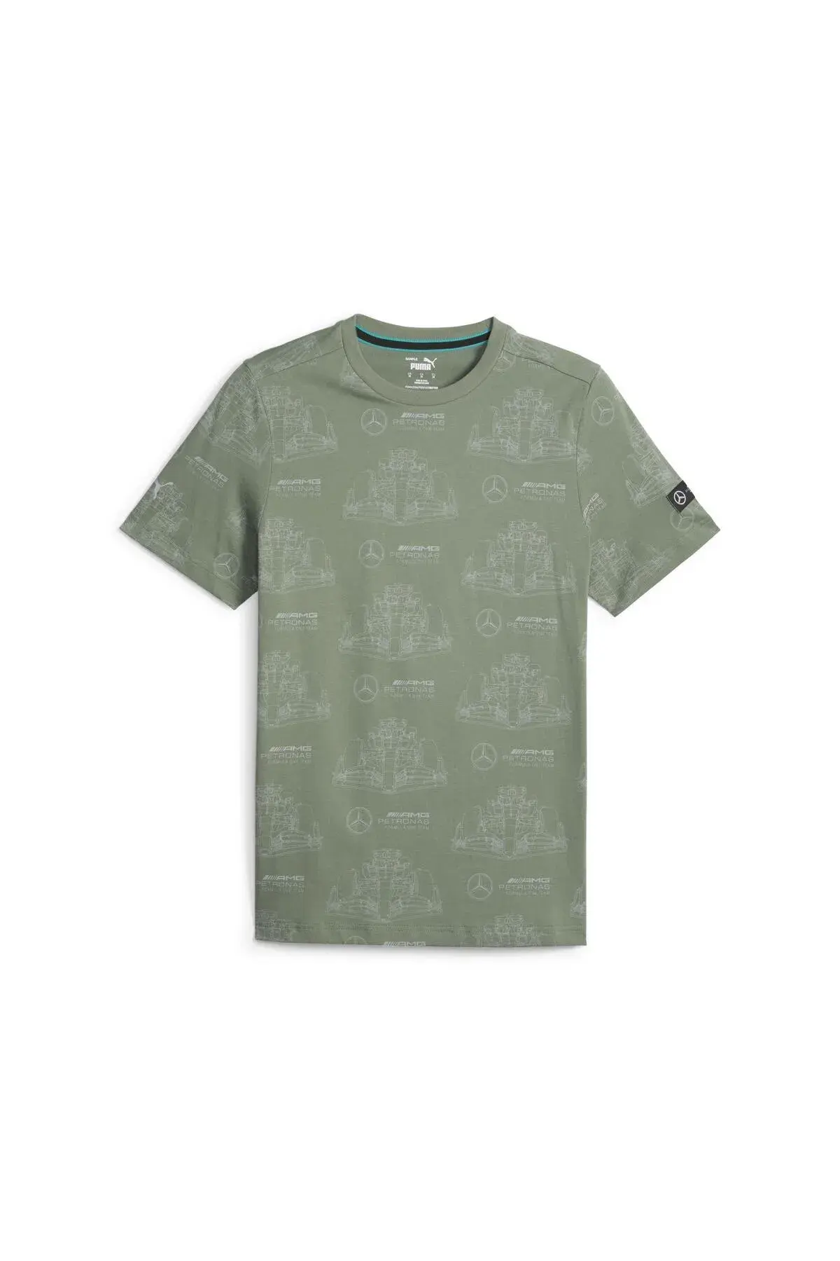 Puma MAPF1 AOP Logo Tee Yeşil Erkek T-Shirt