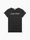 Calvin Klein INST SILVER LOGO SLI Kadın Siyah T-Shirt