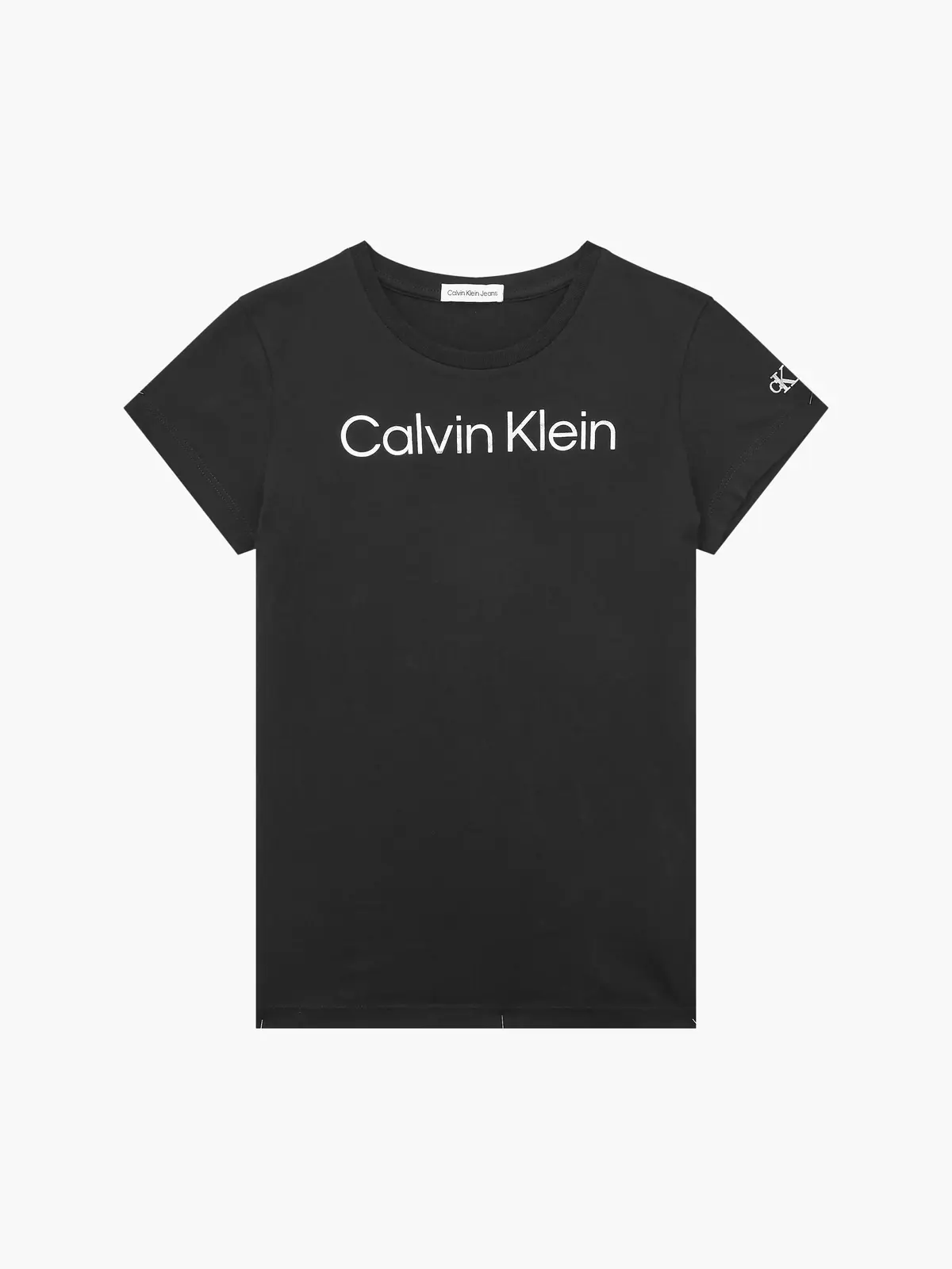 Calvin Klein INST SILVER LOGO SLI Kadın Siyah T-Shirt
