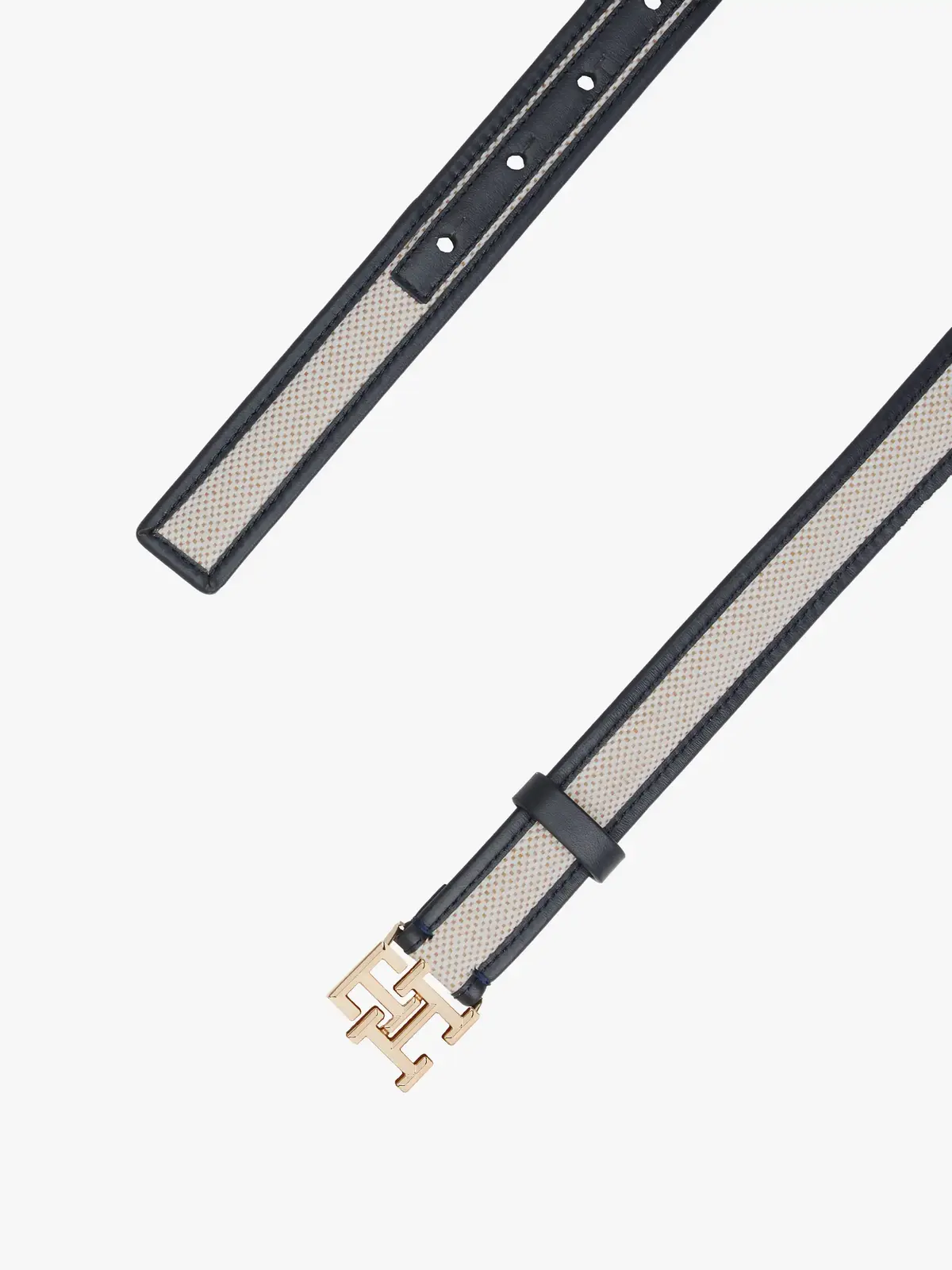 Tommy Hilfiger TH LOGO 2.5 CANVAS, DW6 Siyah Kadın Kemer