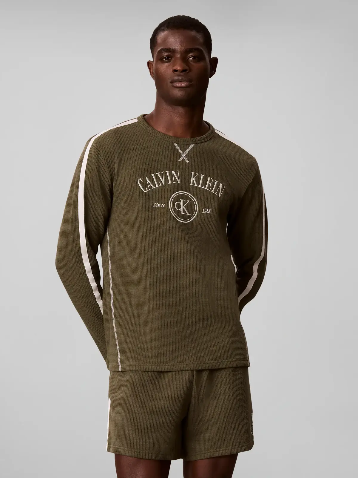 Calvin Klein WAFFLE SHORT, LI1 Kahverengi Erkek Şort