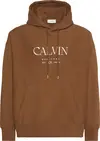 Calvin Klein LS PREMIUM FLEECE CALVIN GRAPHIC Erkek Turuncu Fermuarlı Sweatshirt