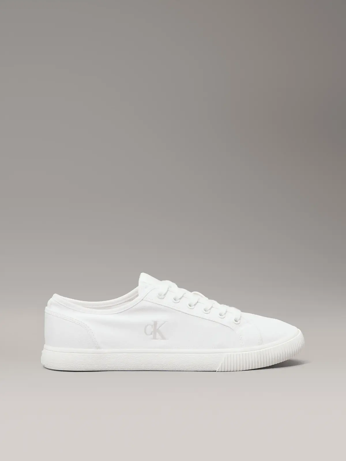 Calvin Klein ESS VULC LOW MG CANV, 0K4 Beyaz Erkek Spor Ayakkabı & Sneaker