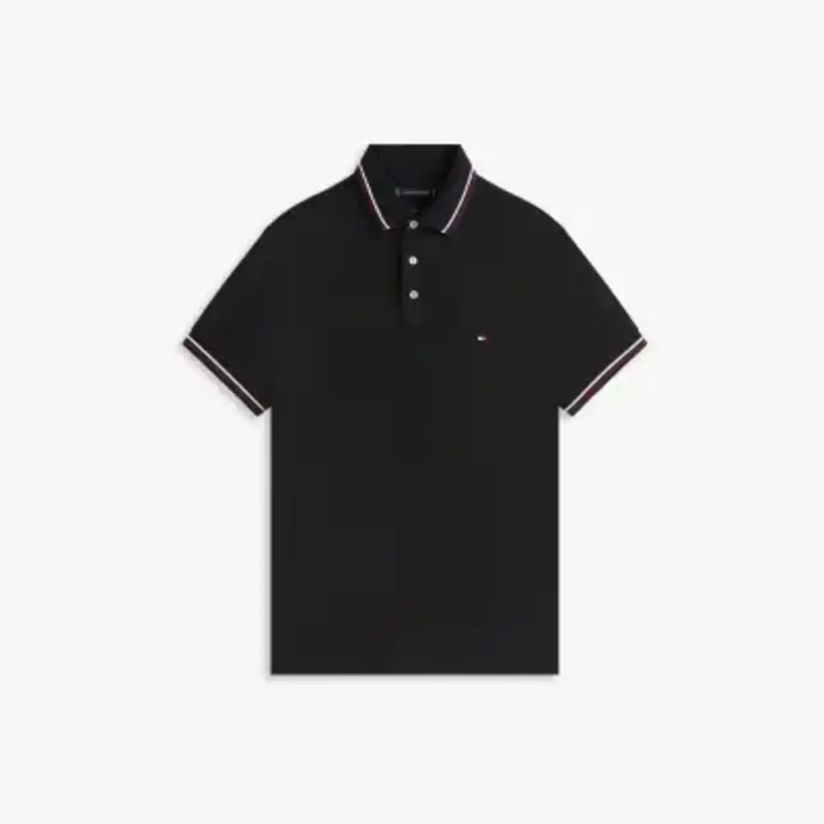 Tommy Hilfiger TIPPED SLIM FIT POLO, BDS Siyah Erkek T-Shirt & Polo