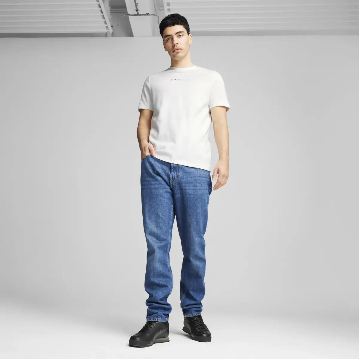 Puma BMW MMS JAQUARD TEE Beyaz Erkek T-Shirt