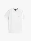 Tommy Hilfiger LUXURY INTERLOCK TEE, YBR Beyaz Erkek T-Shirt & Polo