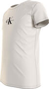 Calvin Klein MICRO MONOGRAM TOP Kadın Krem T-Shirt