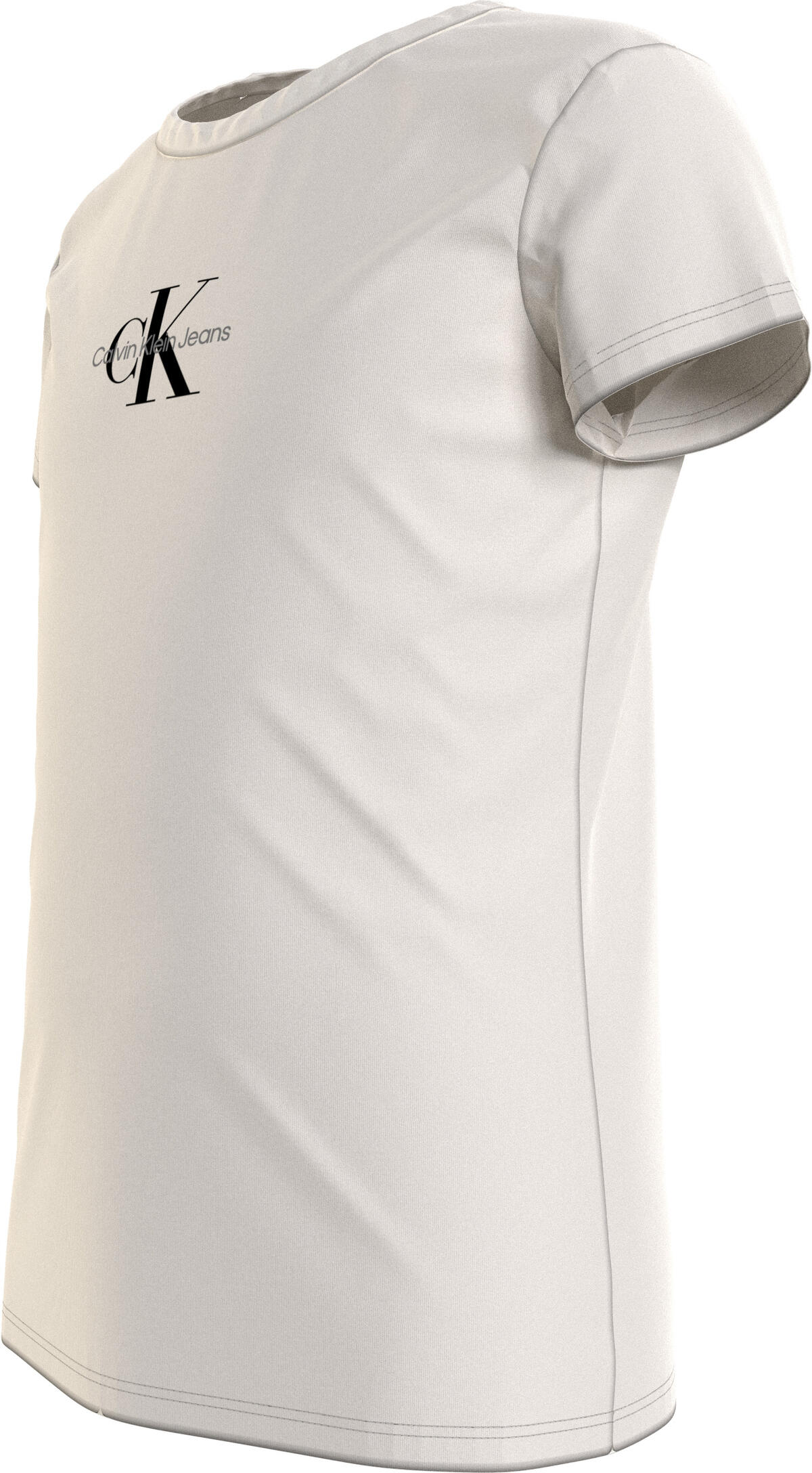 Calvin Klein MICRO MONOGRAM TOP Kadın Krem T-Shirt