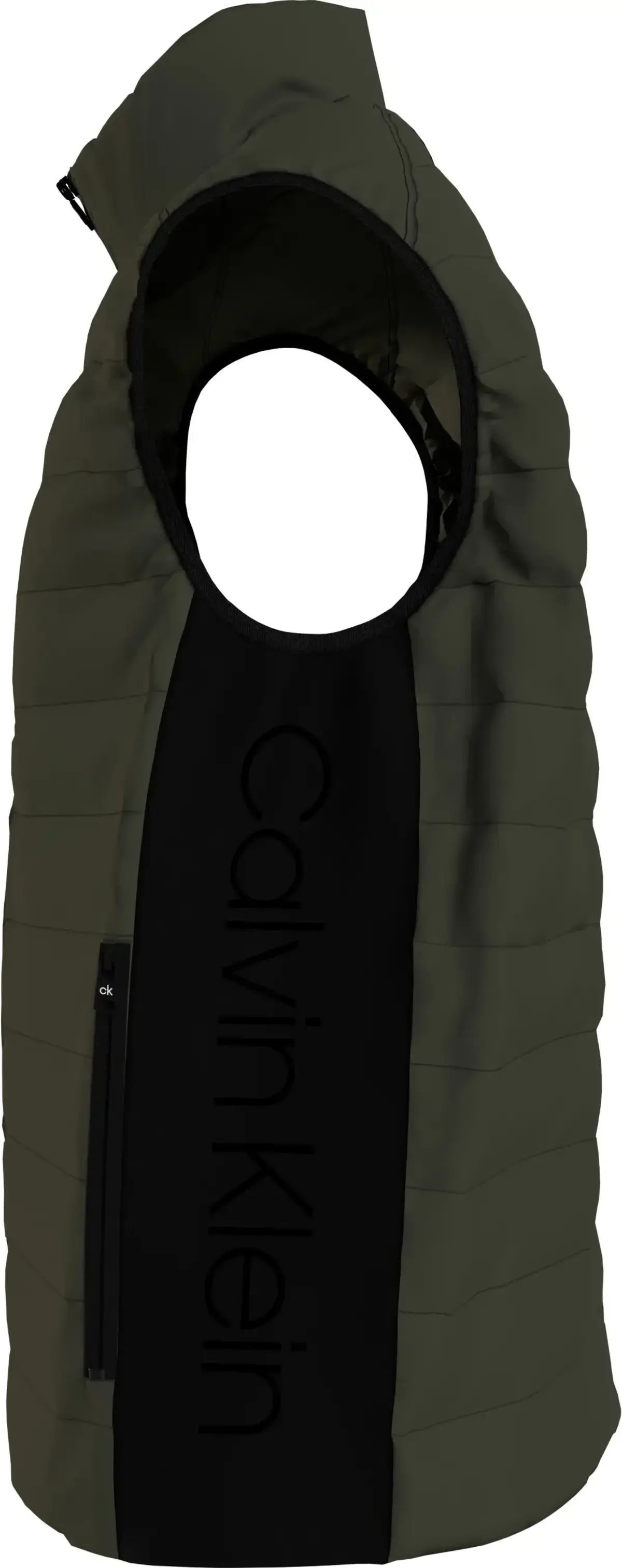 Calvin Klein RECYCLED SIDE LOGO V Erkek Haki Yelek