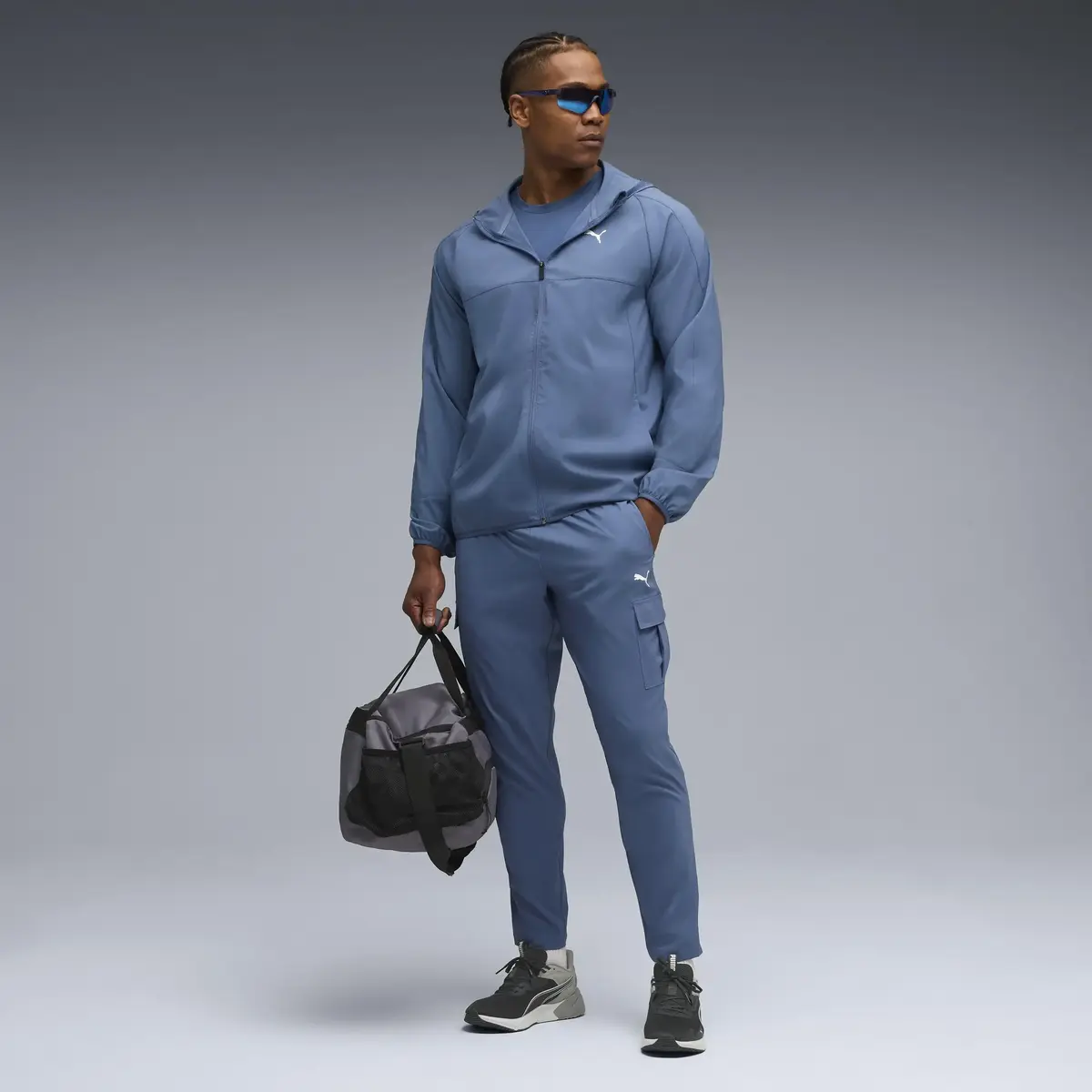 Puma M TAD TECH Woven Full Zip Mavi Erkek Fermuarlı Ceket