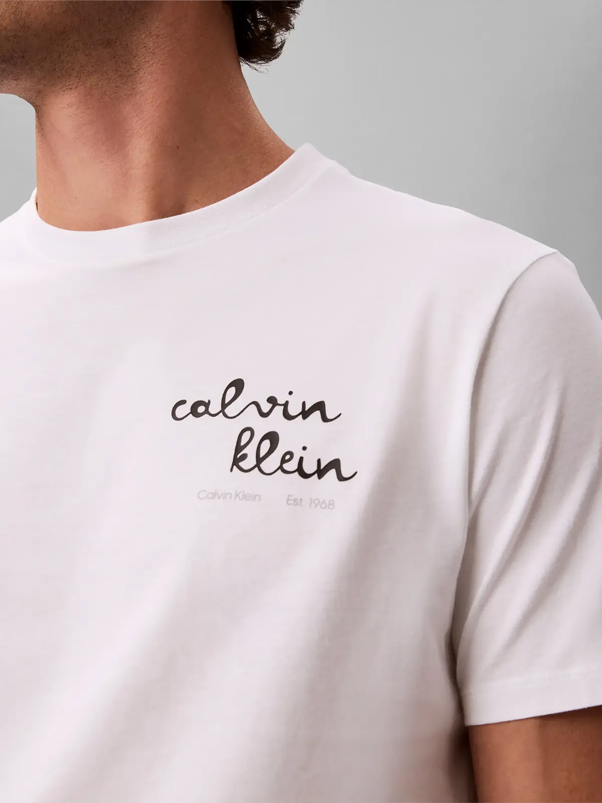Calvin Klein SS 30S EU CK TRVL Beyaz Erkek Tişört