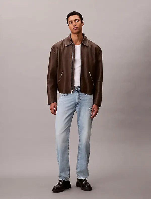 Calvin Klein STNDRD STRGHT RAMS HEAD ECO COOL Mavi Erkek Jeans