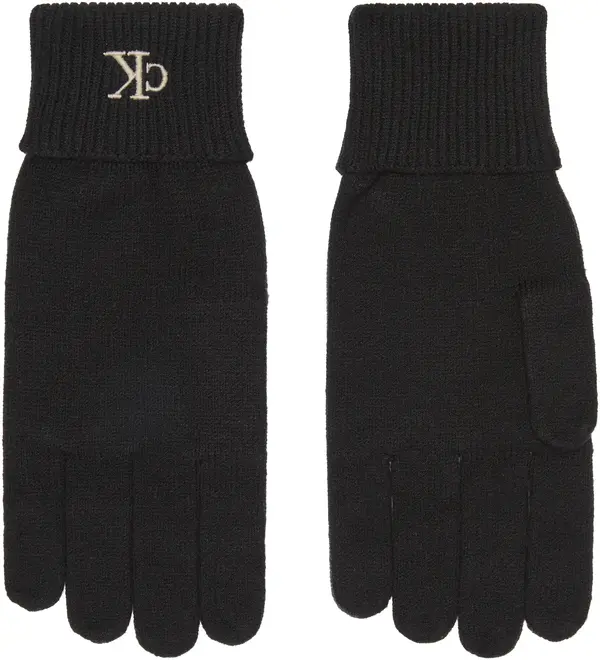 Calvin Klein CK FINE RIB GLOVES Siyah Kadın Eldiven