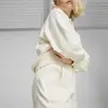 Puma DOWNTOWN Relaxed Sweatpants Bej Kadın Eşofman Altı