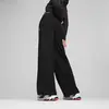 Puma CLASSICS Ribbed Relaxed Pants Siyah Kadın Eşofman Altı