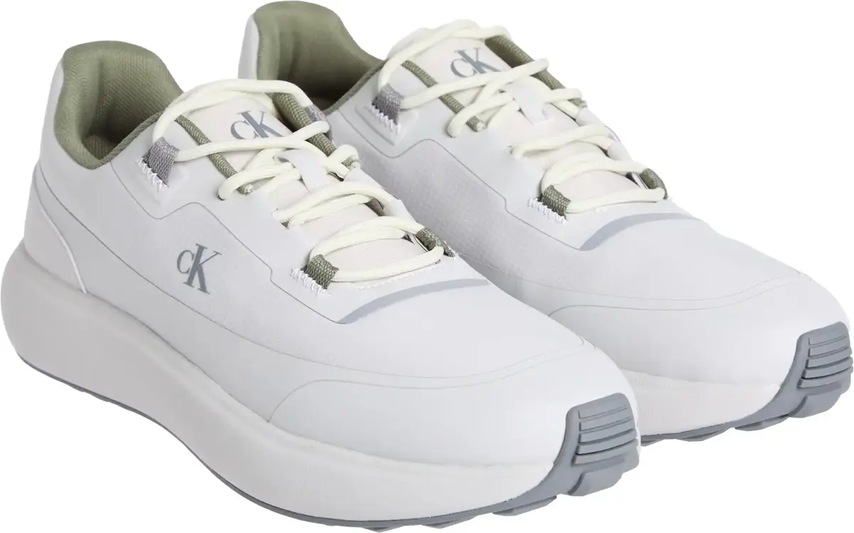 Calvin Klein ATHLEISURE RUNNER TE, 0IS Beyaz Erkek Spor Ayakkabı & Sneaker