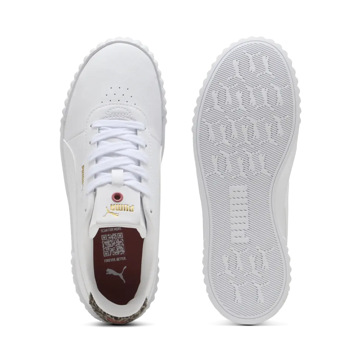 Puma Carina 3.0 Animal Flair Beyaz Kadın Spor Ayakkabı