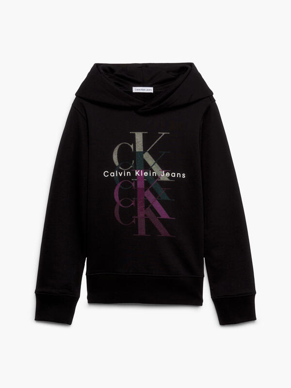 Calvin Klein MONOGRAM REPEAT HOOD Kadın Siyah Hoodie