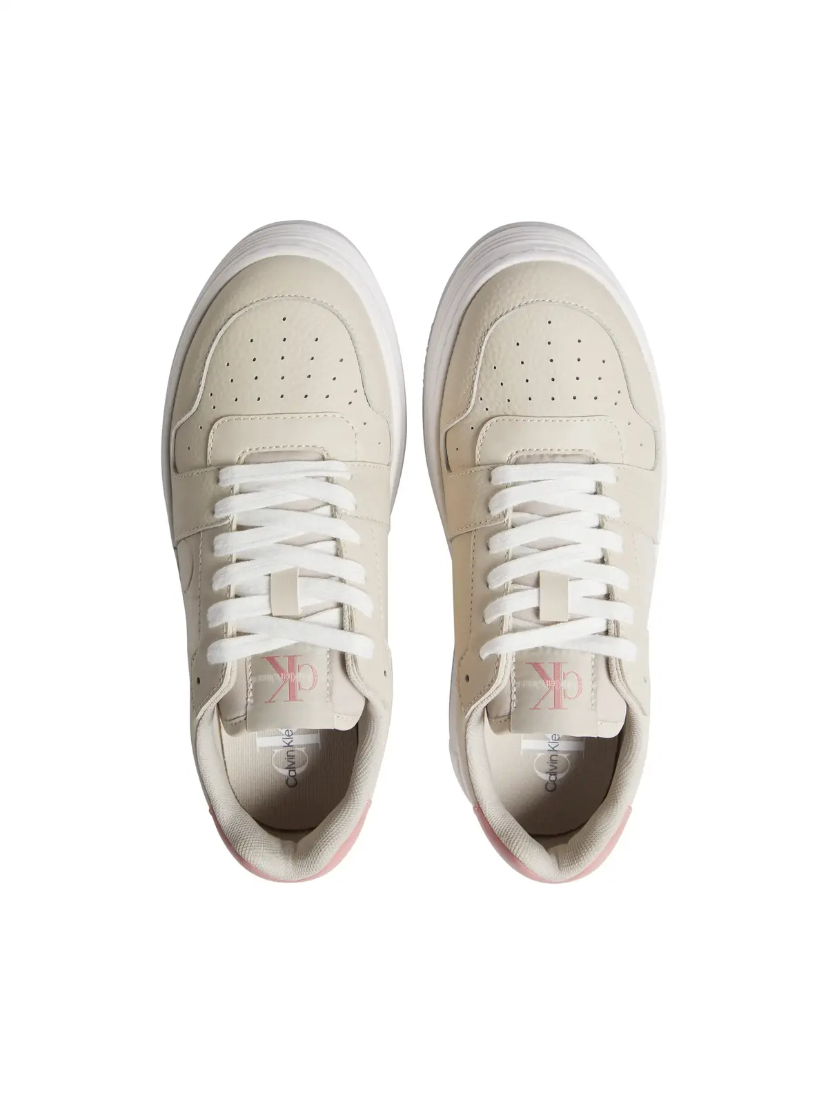 Calvin Klein BOLD FLATF LOW LACEU Krem Kadın Günlük Spor Ayakkabı